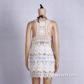 Cotton Crochet Beach Cover Up White Wear Swimwear